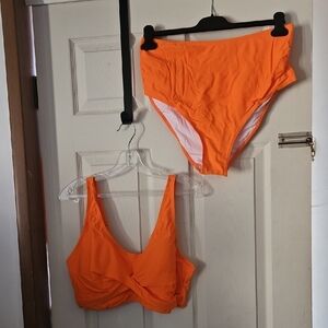 Herseas Women's ORANGE 2 PIECE BIKINI: NEW IN PACKAGE: SIZE XL